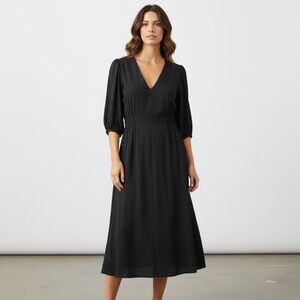 COS V Neck Black Dress Sz 8